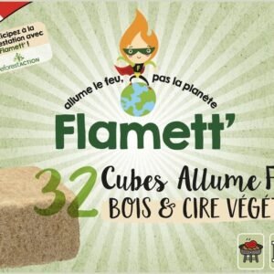Allume-feux cube bois FLAMETT x32