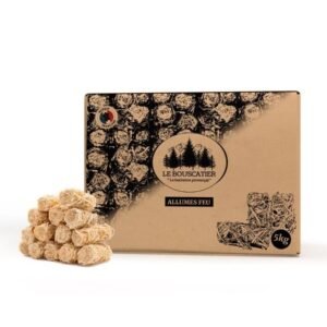 400 à 420 allume-feu en laine de bois et cire végétale 100% naturel pour cheminée poêle four à pizza cuisinière Barbecue brasero. Allumettes offerte