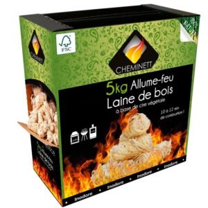 Allume feu laine de bois 5kg CHEMINETT
