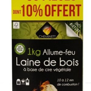 Allume-feu laine de bois CHEMINETT 1kg