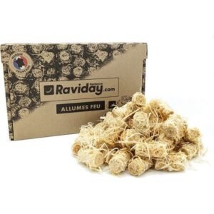 Raviday — 170 allume-feux laine et cire de bois