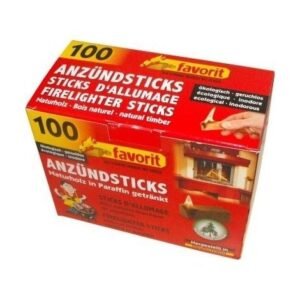 Favorit — 100 sticks d’allumage en bois imprégné