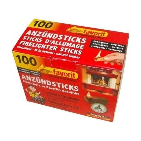 Favorit — 100 sticks d’allumage en bois imprégné