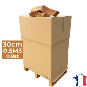 J'ENVOIE DU BOIS - Bois de Chauffage 30cm - Palette de 0,5m3 - Bûches Extra sèches (étuvées) - Poêle, Insert cheminée, brasero - Mélange Bois durs