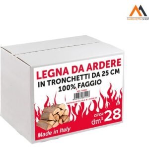 10 cartons de bois de chauffage (hêtre) – 28 dm³ – en boîte