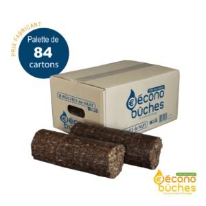 Écono’Bûches Nuit — palette de 84 cartons, 672 bûches