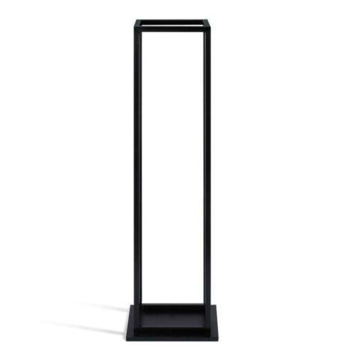 Range-bûches vertical "Wood & Steel" acier noir 33 x 33 x 112 cm - FACILITYS