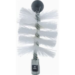 Ribitech – Brosse hérisson ronde pour poêle en nylon – Diamètre 80 mm