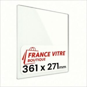 INVICTA - modèle : mesnil - 361 x 271 x 4 mm - Vitre de cheminée pour insert et poêle à bois - verre de rechange - jusqu'à 800°C
