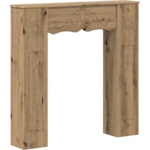 Vidaxl – Habillage de cheminée en bois d'ingénierie – Design moderne en U