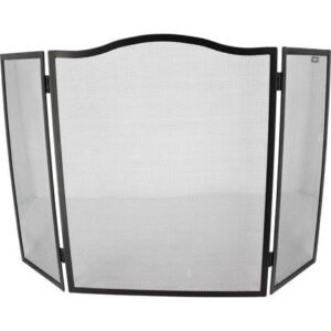 Grille de protection cheminée - Pare feu cheminée - Pliable 3 panneaux - Longueur 96cm - Hauteur 58cm - Acier
