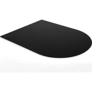Plaque de protection sol poêle à granulés/bois 60 x 80 cm métal noir