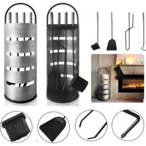 Serviteur AUFUN inox et fer 5 pièces 23 × 15 × 67 cm