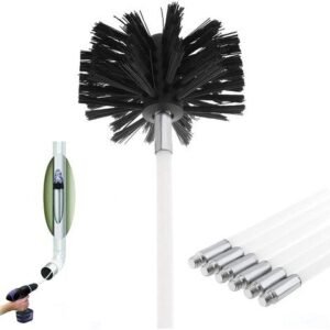 Ej.Life – Kit de nettoyage cheminée 9 pièces – Brosse nylon et tiges flexibles 410mm