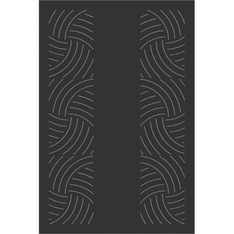 Le Marquier – Plaque de cheminée noire L80 H120 en acier peint – Protection murale contre rayonnement thermique