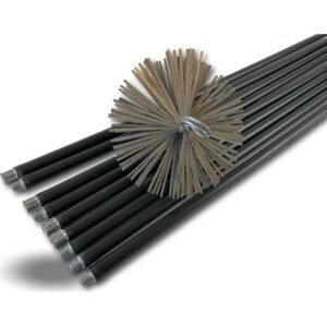 Kibros – Kit de ramonage hérisson acier 9 cannes 12,6 m Ø 180 mm – Flexible pour conduits droits