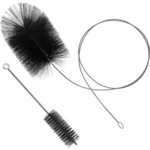 Kit Ramonage 2 Pièces pour Poêle à Granulés, Brosse avec Tige Flexible 2 m pour Conduits et Chaudière