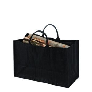 Sac à bûches jute noir Natureo DIXNEUF
