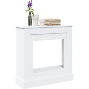 VidaXL Cadre de cheminée blanc 90x30x90 cm bois d'ingénierie