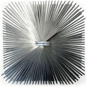 Cheminee Brosse carree en acier 200x200 mm. pour les conduits de fumee.