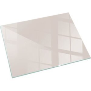 Plaque Rectangulaire avec impression en verre trempé pour cheminée indépendante de sol Couleur Rose pâle 60x40 cm