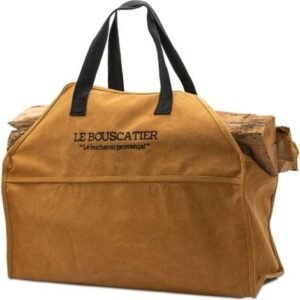 Sac à bois LE BOUSCATIER marron 50 L 60 × 46 × 26 cm