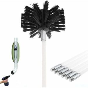 Kit de ramonage EASYCOMFORT 6 tiges 61 cm et brosse 100 mm