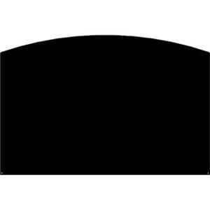 Le Marquier – Plaque de sol demi-ronde noire 80x120 cm – Acier peint