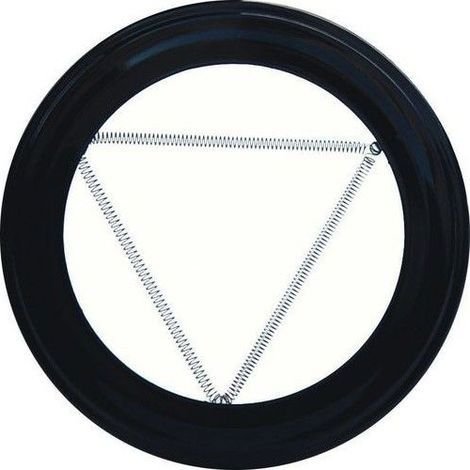 Rosace de couleur noire pour poêle 120 mm.