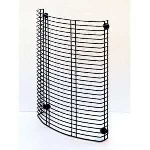 Grille de protection ovale pour cheminée 29,5x8x42,5 cm – 4 éléments à aimant pour fixation stable – Pour poêles à bois et à pellets
