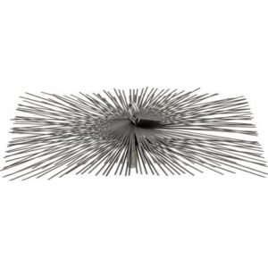 Hérisson rectangulaire acier 200x400mm pour ramonage conduit cheminée – Poils robustes pour nettoyage efficace – Fixation sans vis