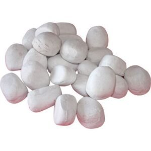 Purline – Pierres décoratives en fibre céramique pour cheminées à l'éthanol – Lot de 24 pièces