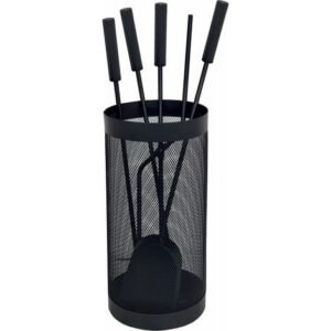 Werka Pro – Serviteur de cheminée 5 pièces – Acier peint noir