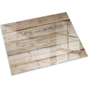Plaque de protection de sol en verre trempé pour cheminée ou poêle à bois pare-feu contre les étincelles Texture de planches de bois 60x40