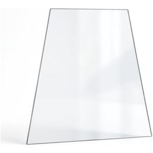 Vitre Invicta ARATOS - Verre Trapèze isocèle pour poêle à bois - 370 / 325 x 429 x 4 mm (L1/L2 x H1) - 4 mm