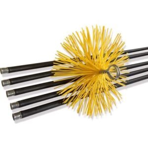 Kibros – Kit de ramonage conduits gainés – Brosse hérisson nylon 150 mm