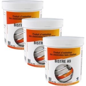 Progalva – Lot de 3 pots de 1kg Bistre A9 – Réduit les goudrons et bistres