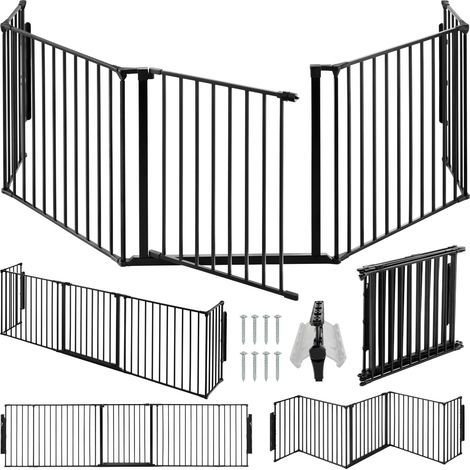 5 Pièces barrière de sécurité, acier, protection enfant, noir
