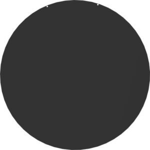 Le Marquier – Plaque de sol ronde noire 74 x 74 cm en acier peint – Protection contre rayonnement thermique poêles à bois