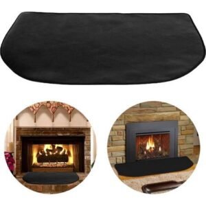 Linghhang – Tapis de cheminée ignifuge en fibre de verre 80x50cm – Résistance jusqu'à 537,8 °C