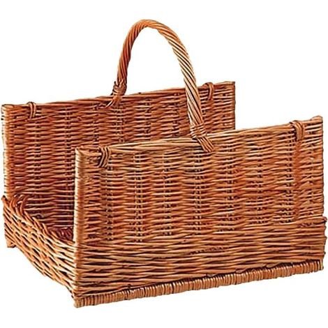 Panier à bûches AUBRY GASPARD PBU1292 osier buff 50 × 38 × 30 cm