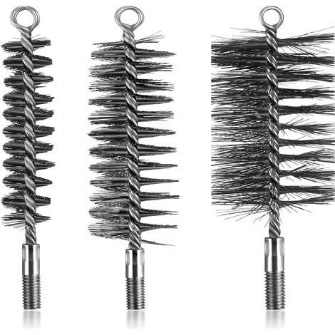Ahlsen – Lot de 3 brosses de ramonage en fil d'acier – Diamètres 30/50/80 mm