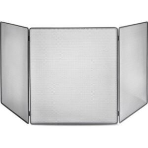 Le Marquier – Pare-feu cheminée acier peint 200x80 cm – 3 volets L200 (65-70-65 cm)