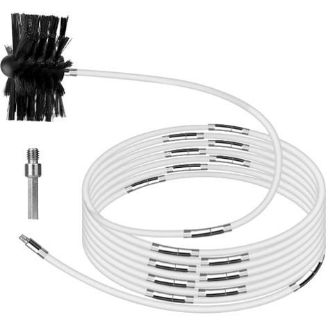 Kit de ramonage pour cheminée – 8 tiges en nylon 41 cm – Système de verrouillage rapide