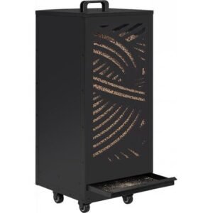 Idmarket – Réservoir à granulés 55 kg noir – Tiroir récupérateur