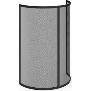 Idmarket – Grille de protection pare-feu cheminée 58x26x80 cm – Fer noir
