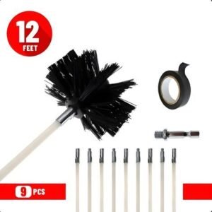 Zolginah – Kit de ramonage poêle à pellets – 9 tiges flexibles 410 mm