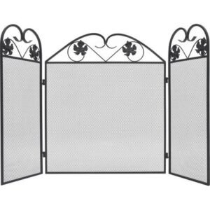 Vidaxl – Écran de cheminée 3 panneaux fer noir – Hauteur 61 cm