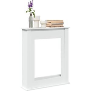 Vidaxl – Cadre de cheminée blanc 75x20x87,5 cm – Bois d'ingénierie résistant à l'humidité