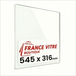 SUPRA - modèle : mulhouse - 545 x 316 x 4 mm - Vitre de cheminée pour insert et poêle à bois - verre de rechange - jusqu'à 800°C